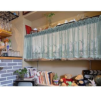 Amazon｜カフェカーテン レース 小窓90cm60cm40cm カフェ